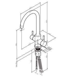 Смеситель для кухни Am.Pm X-Joy S F85B07700 с каналом для питьевой воды хром